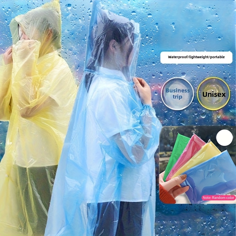 Emergency Poncho Rain - 5/10Pcs 일회용 방수 비옷 야외 하이킹