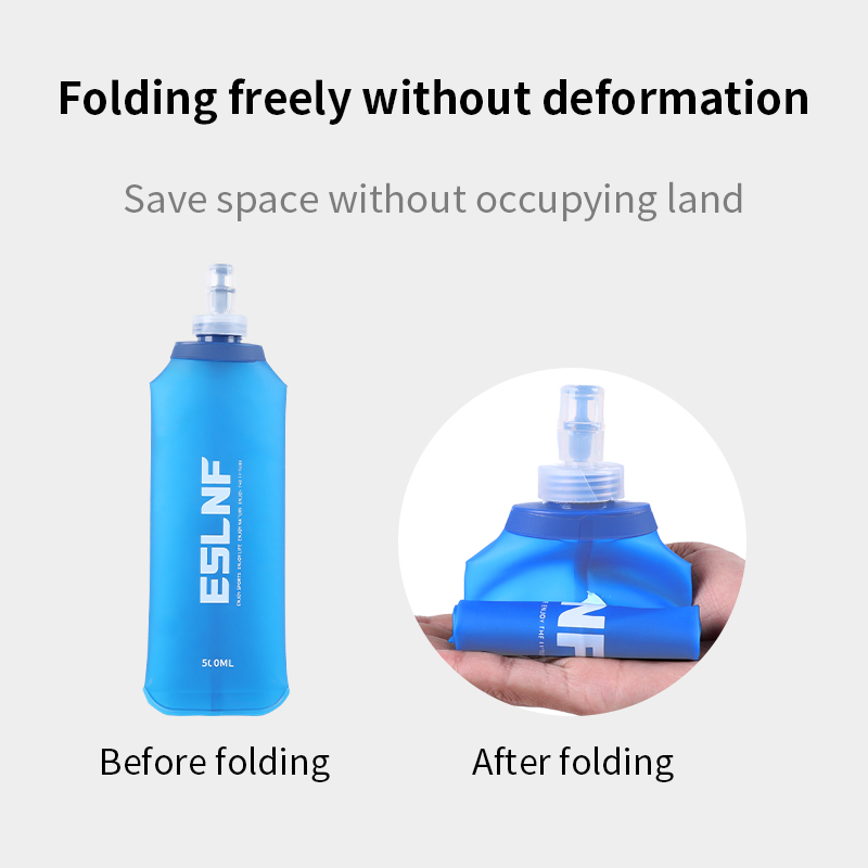 Water Bag Collapsible - 500ml 접이식 물병 소프트 플라스크 BPA
