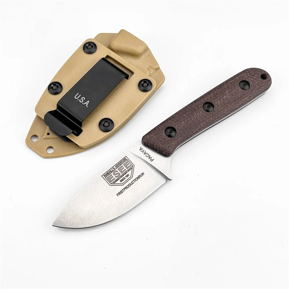 Bushcraft Knife Fixed - 고정날 아웃도어 서바이벌 나이프, 마이카르타 핸들