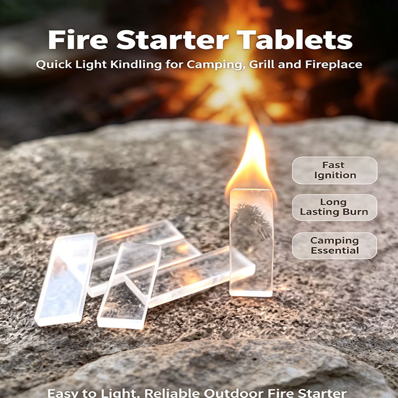 Fire Starting Kit - 100개입 방수 불쏘시개 큐브, 캠핑 바베큐