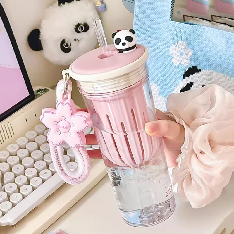 Water Purification Straw - 소녀용 귀여운 사쿠라 판다 트리탄 스포츠