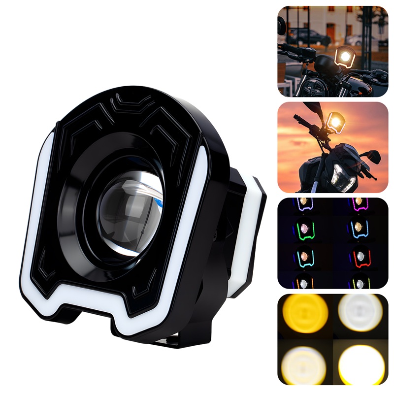 Sos Light Strobe - 4인치 오토바이 LED 스포트라이트 화이트 옐로우