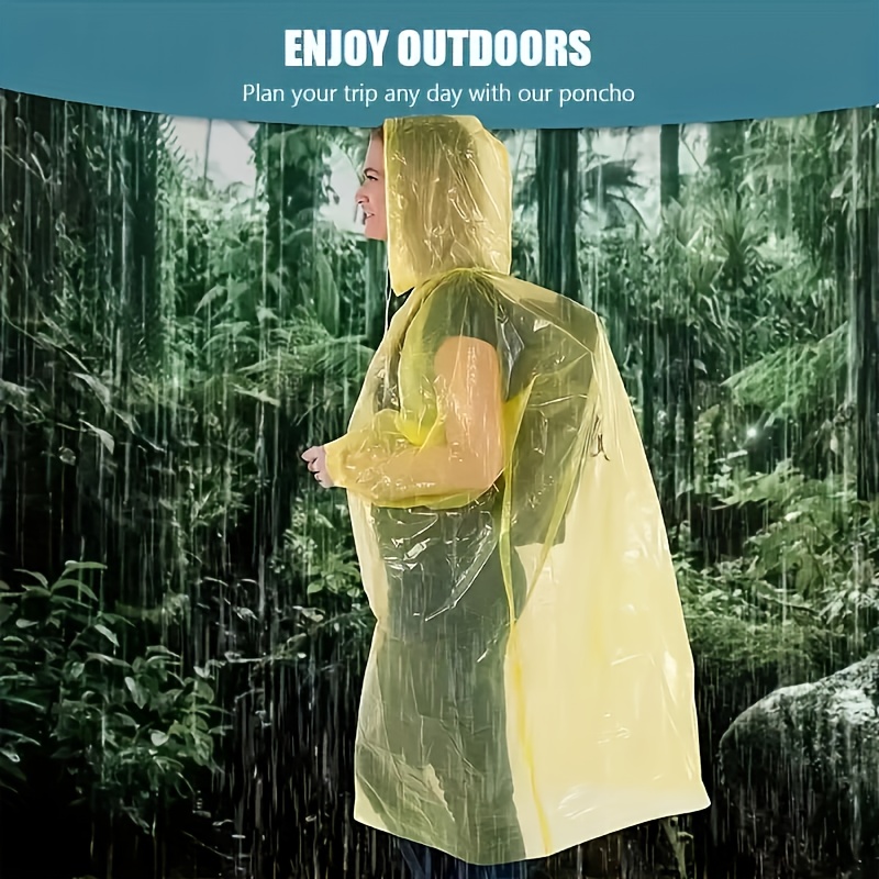 5/10Pcs 일회용 방수 비옷 야외 하이킹 산 여행  - Emergency Poncho Rain 리뷰 및 가격