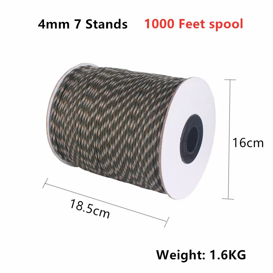 CAMPINGSKY 550 파라코드 4mm 1000FT - Para Cord 1000Ft 리뷰 및 가격