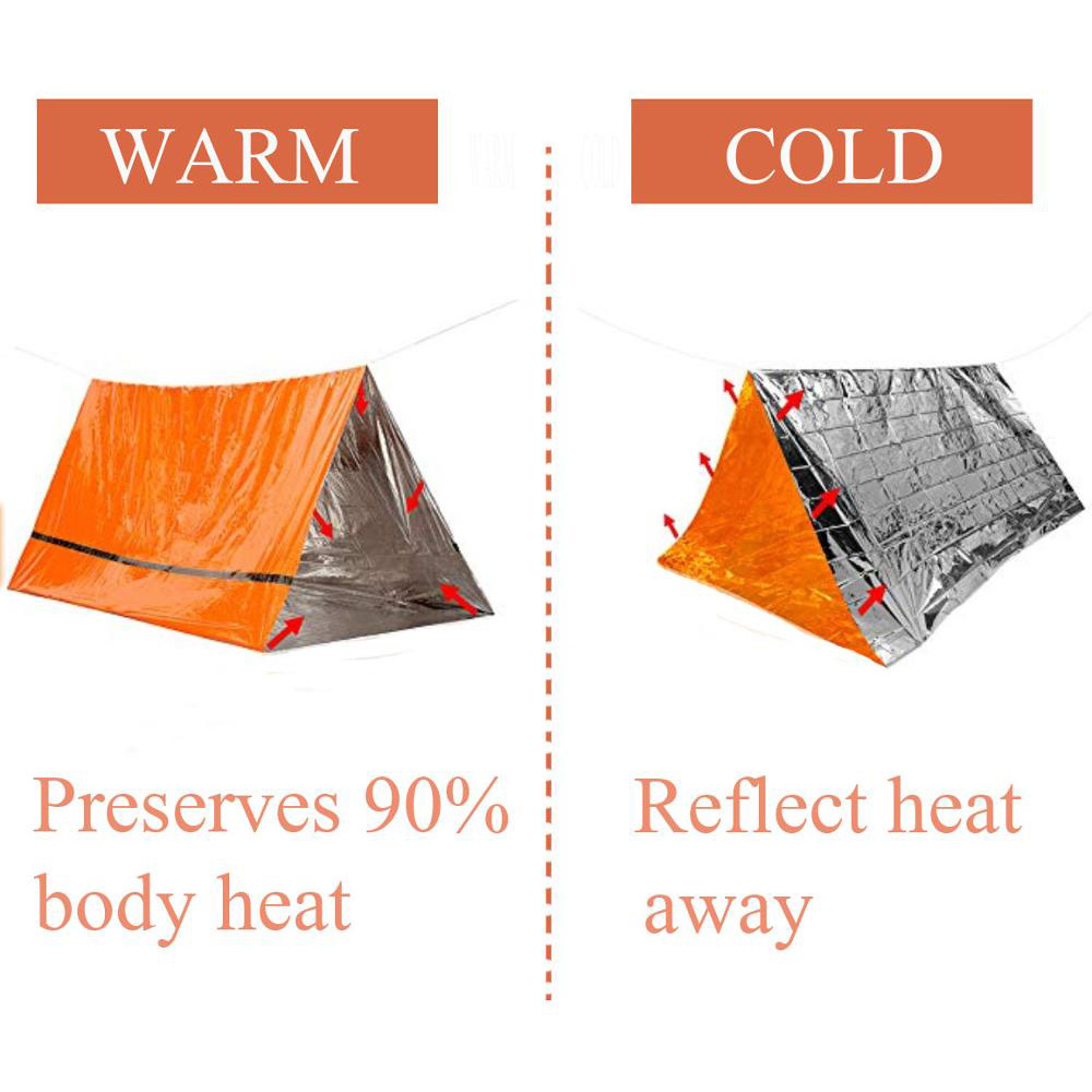 2 사람 비상 대피소 Bivy 생존 텐트 키트 Myla - Emergency Mylar Tent 리뷰 및 가격