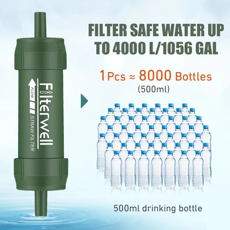 1PC 야외 미니 워터 필터 짚 캠핑 정화 생존 또는  - Water Purification Straw 리뷰 및 가격