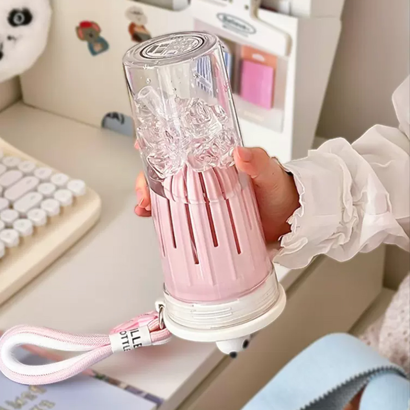 소녀용 귀여운 사쿠라 판다 트리탄 스포츠 물병, 커피  - Water Purification Straw 리뷰 및 가격