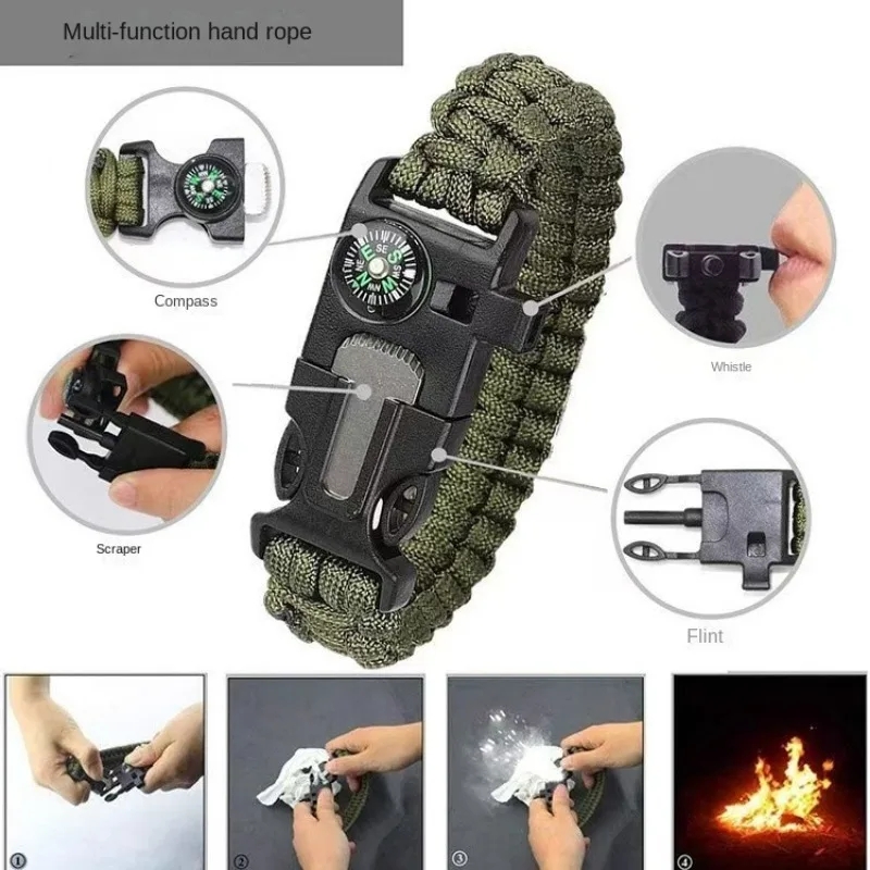 다섯 가지 기능을 하나로! 플린트가 포함된 컴퍼스 팔찌 - Fire Starting Kit 리뷰 및 가격